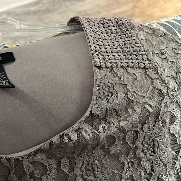 Style & Co. Taupe lace bell sleeve dress - Picture 4 of 4